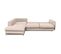 Canapé Velours Angle Gauche Beige Fiesole 4 Places