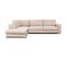 Canapé Velours Angle Gauche Beige Fiesole 4 Places