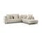 Canapé Tissu Angle Droit Beige Fiorenzo - 4 Places