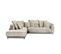 Canapé Tissu Angle Gauche Beige Fiorenzo - 4 Places