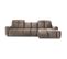 Canapé Tissu Convertible Angle Droit Taupe Anacapri - 3 Places