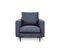 Fauteuil Caruso Tissu Bleu - 1 Place