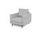 Fauteuil Caruso Tissu Gris Clair - 1 Place