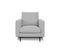 Fauteuil Caruso Tissu Gris Clair - 1 Place