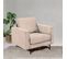 Fauteuil Caruso Velours Beige - 1 Place