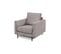 Fauteuil Caruso Velours Gris Clair - 1 Place