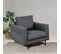 Fauteuil Caruso Velours Gris Foncé - 1 Place