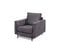 Fauteuil Caruso Velours Gris Foncé - 1 Place