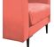 Fauteuil Caruso Velours Rose - 1 Place