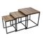 Mingus Lot De 3 Tables Basses Carrées    Bois