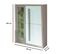 Roma Armoire Vitrine 2 Portes Battantes Avec Lumières LED 90x130 Cm