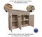 Roma Buffet Commode 3 Tiroirs Coulissants 3 Portes Battantes 135x104 Cm