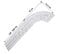 Simi Rail De Plafond Tringle En Pvc Pour Rideaux à Crochets    Blanc   Double Rail Courbé 200 Cm