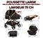 Duo Smart Poussette Jumeaux Ou Enfants Rapprochés Largeur 79 Cm Noir/feuilles + 2 Cosy Noir/feuilles