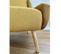 Floride - Fauteuil Rétro Tissu Bicolore Ocre