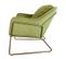 Golden - Fauteuil Cosy En Velours Vert Et Métal Doré