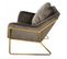 Golden - Fauteuil Velours Gris Et Métal Doré