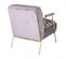 Dallas - Fauteuil Retro En Velours Gris