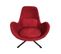 Space - Fauteuil Rotatif Tissu Rouge