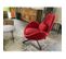 Space - Fauteuil Rotatif Tissu Rouge