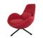 Space - Fauteuil Rotatif Tissu Rouge