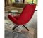 Space - Fauteuil Rotatif Tissu Rouge