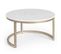 Bubble - Set De 2 Tables Rondes En Acier Et Marbre Blanc