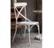 Bistro - Set De 2 Chaises De Repas Vintage En Metal Blanc