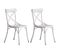 Bistro - Set De 2 Chaises De Repas Vintage En Metal Blanc