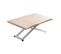 Matika  - Table Basse Rehaussable Bois Et Acier Blanc L120