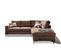 Canapé Angle Droit Convertible 5 Places Lilly En Microfibre Marron