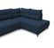 Canapé Angle Droit Convertible 5 Places Arya En Tissu Bleu