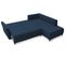 Canapé Angle Droit Convertible 5 Places Arya En Tissu Bleu