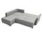 Canapé Angle Gauche Convertible 5 Places Arya En Tissu Gris Clair