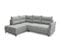 Canapé Angle Gauche Convertible 5 Places Arya En Tissu Gris Clair