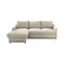 Canapé Angle Gauche Convertible 4 Places Will En Tissu Beige