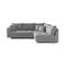 Canapé Angle Droit Convertible 4 Places Rune En Tissu Gris Clair