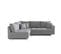 Canapé Angle Gauche Convertible 4 Places Rune En Tissu Gris Clair