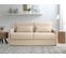 Canapé Droit Convertible 3 Places Ari En Tissu Beige