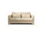 Canapé Droit Convertible 3 Places Timo En Tissu Beige