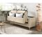 Canapé Droit Convertible 3 Places Timo En Tissu Beige