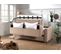 Canapé Droit Convertible 3 Places Owen En Velours Beige