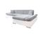 Canapé Angle Droit Convertible 5 Places Livio En Simili/tissu Blanc / Gris