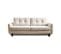 Canapé Droit Convertible 3 Places Nils En Velours Beige