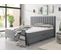 Maria - Lit Boxspring - 160x200 - En Velours - Coffres Et Surmatelas Inclus