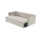 Canapé Droit Convertible 3 Places Petra En Velours Beige