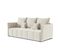 Canapé Droit Convertible 3 Places Petra En Velours Beige