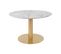 Valverde - Table Basse Ronde - Effet Marbre - Doré - 70 Cm