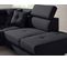 Canapé Angle Droit Convertible 5 Places Lisbona En Tissu Noir