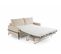 Canapé Droit Convertible 3 Places Ercolano En Velours Beige